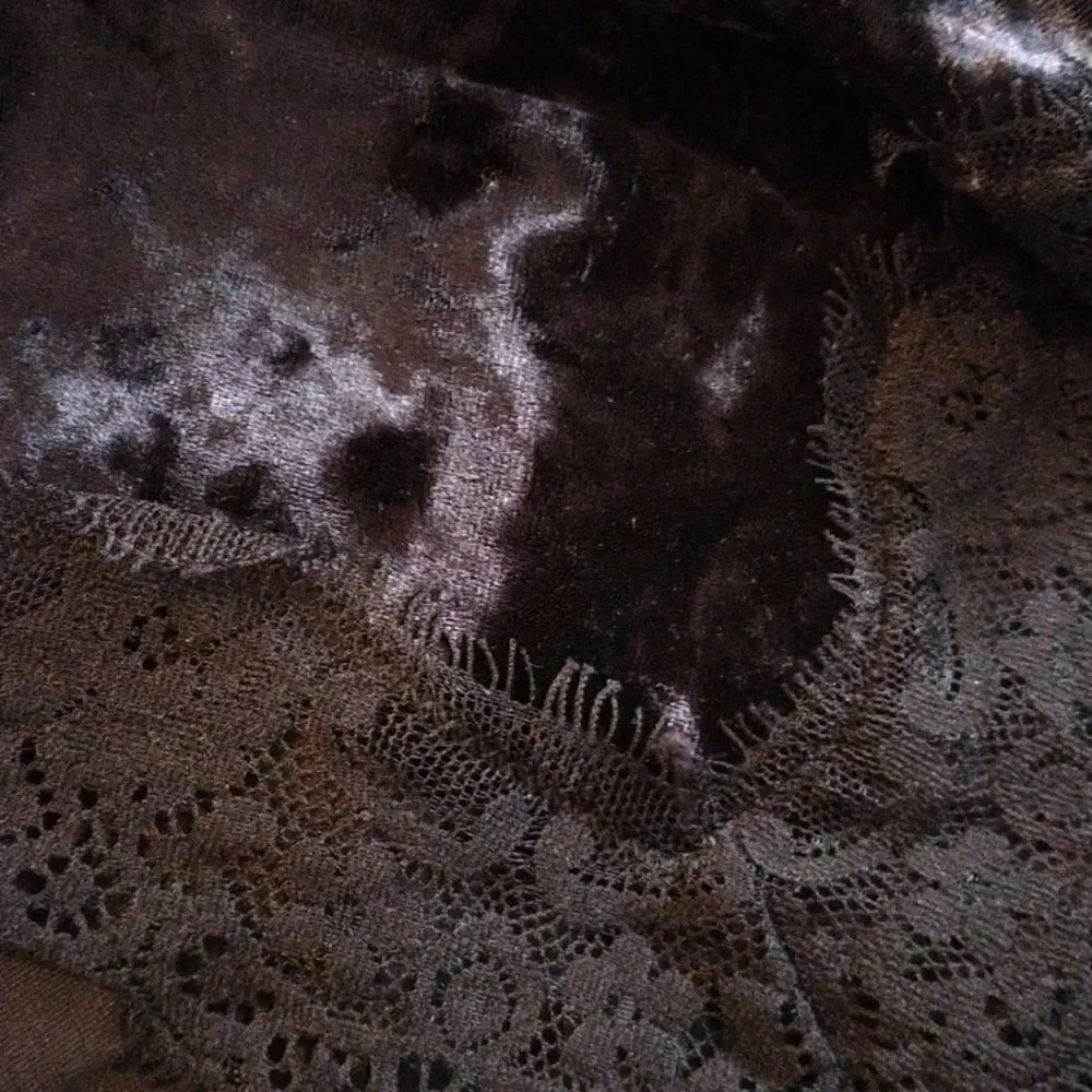 Divided Crushed Velvet Dress - Picture 9 of 10